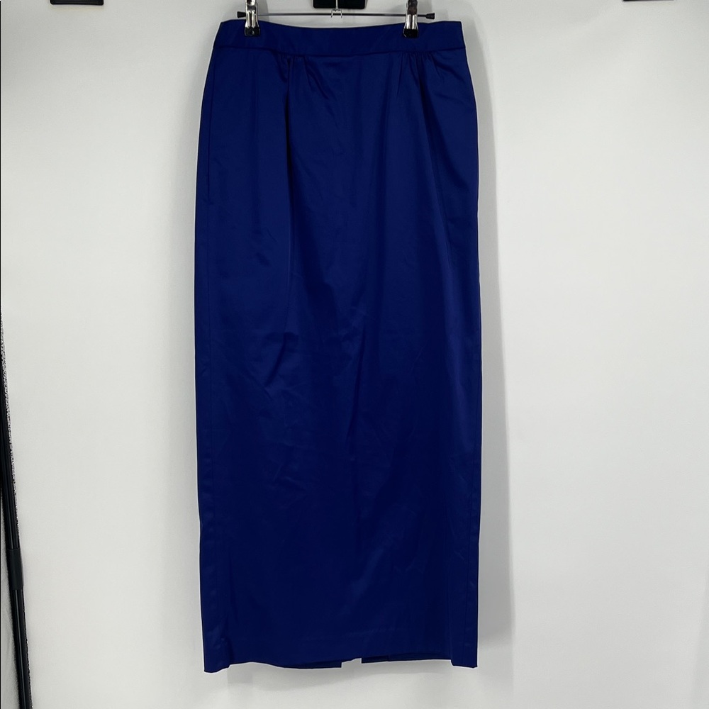 Talbots Royal Blue Satin Maxi Skirt Size 6